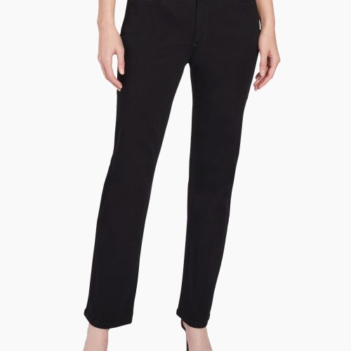 Petite Lexington Straight Leg Jeans, Onyx Wash in the Color Onyx Wash | Jones New York