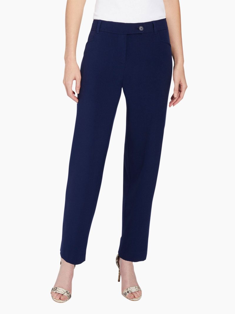 Bi-Stretch Straight Leg Pants in Color Navy | Jones New York