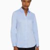 Easy-Care Button-Up Shirt in the Color Blue | Jones New York