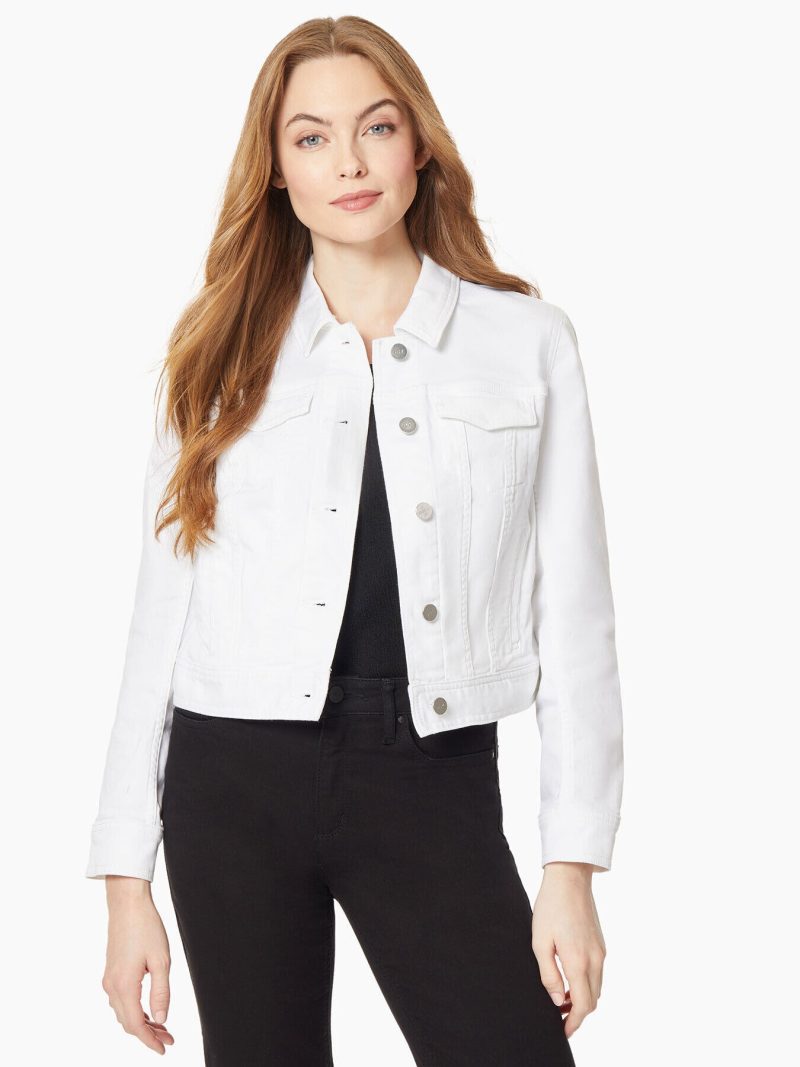 Classic Denim Jacket, Soft White in Color Soft White | Jones New York