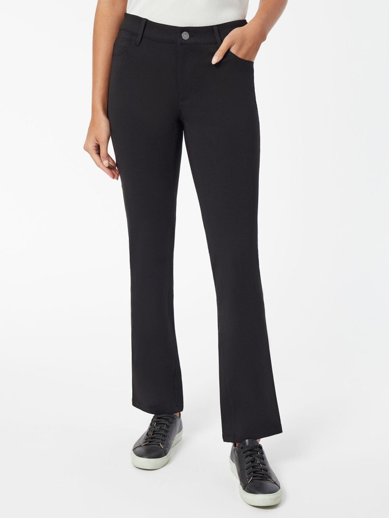 Lexington Modern Compression Straight Leg Pants in the Color Jones Black | Jones New York