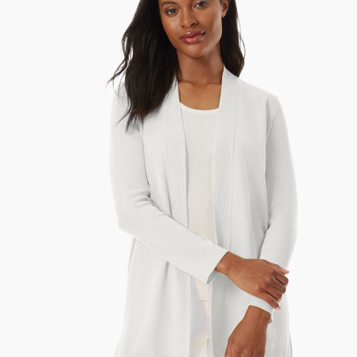 Open Front Icon Cardigan in the Color Jones White | Jones New York 