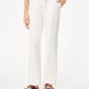 Plus Size Pull On Drawstring Trouser- Solid Linen Viscose in the Color NYC White | Jones New York