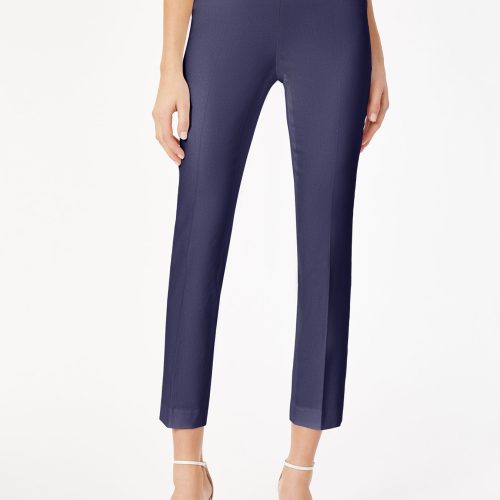 Solid Stretch Pull-on Straight Leg Pant in the Color Pacific Navy | Jones New York