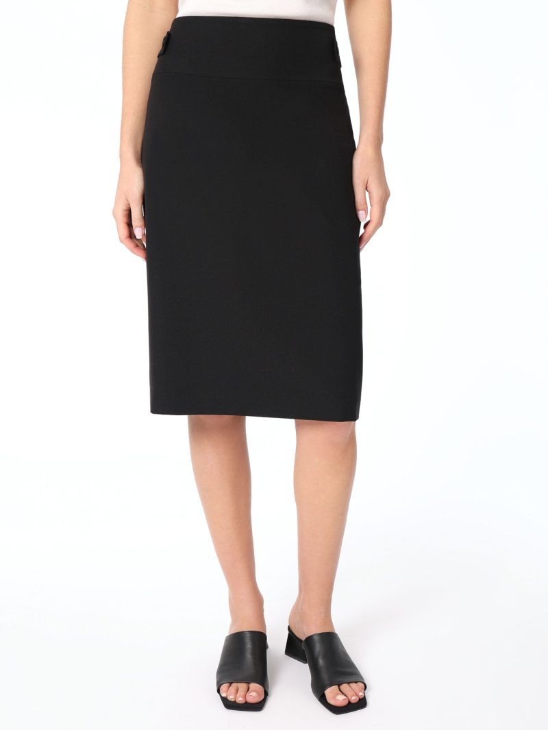 Bi-Stretch High-Rise Skirt in the Color Jones Black | Jones New York