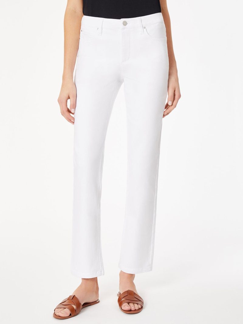 Lexington Straight Leg Jeans, Soft White in the Color Soft White | Jones New York