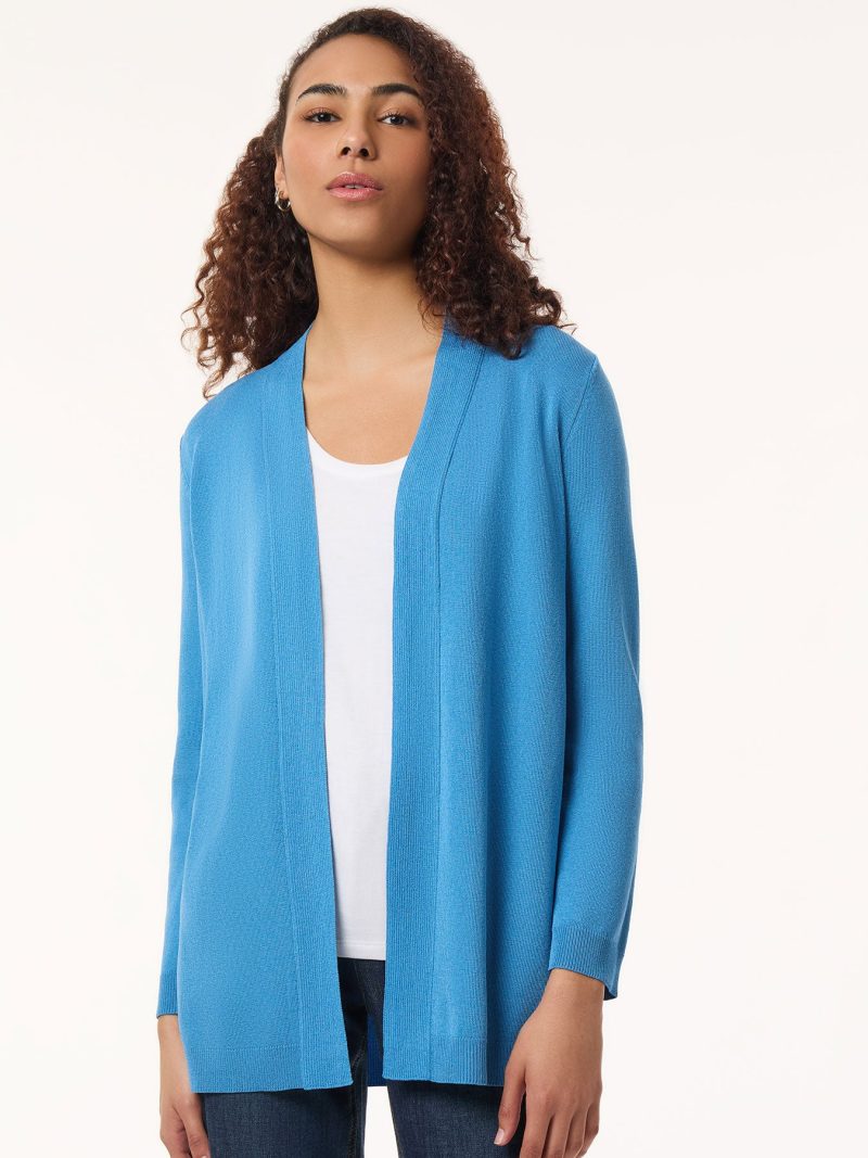 Icon Cardigan in the Color Blue Lagoon | Jones New York