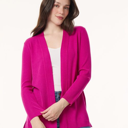 Icon Cardigan in the Color Bright Orchid | Jones New York