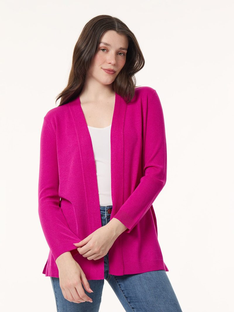 Icon Cardigan in the Color Bright Orchid | Jones New York