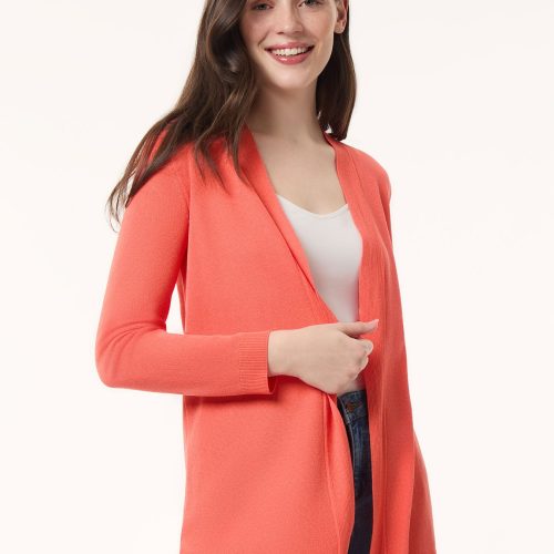 Icon Cardigan in the Color Coral Sun | Jones New York