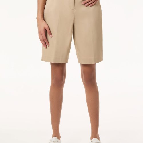 Solid Fly Front Bermuda Short in the Color Jones Khaki | Jones New York