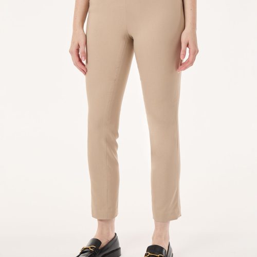 Solid Stretch Pull-On Straight Leg Pant in the Color Beigestone | Jones New York