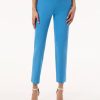 Solid Stretch Pull-On Straight Leg Pant in the Color Blue Lagoon | Jones New York