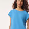 Button Detail Blouse, Jasper Crepe in the Color Blue Lagoon | Jones New York