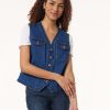 Denim Vest, City Denim in the Color Shore Wash | Jones New York