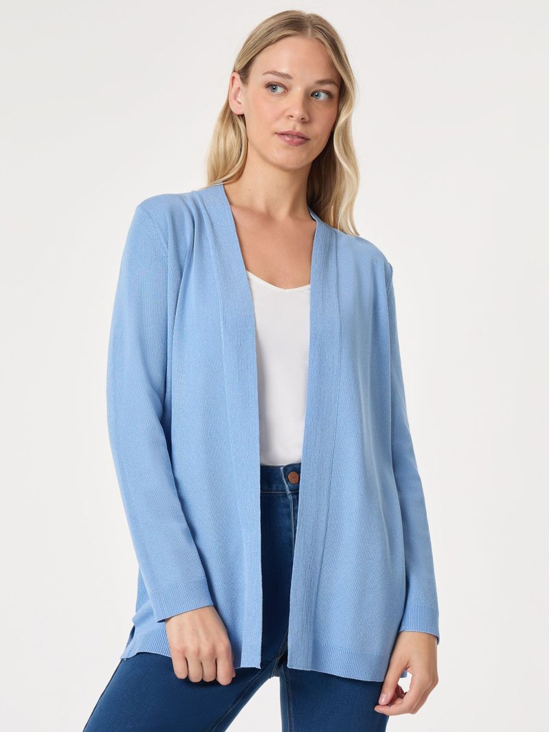 Open Front Icon Cardigan in the Color Bluebell | Jones New York