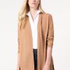 Open Front Icon Cardigan in the Color Caramel | Jones New York