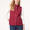 Quilted Puffer Vest in the Color Bordeaux | Jones New York