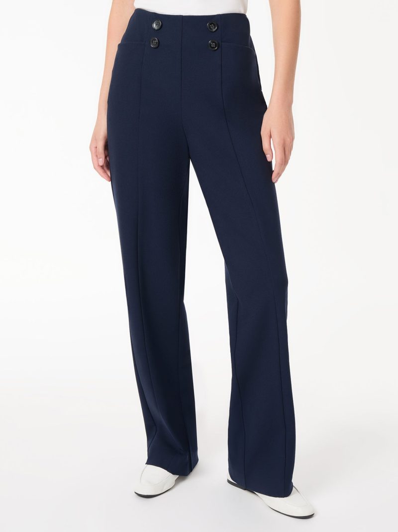 Pull-On High-Rise Wide Leg Pant in the Color Pacific Navy | Jones New York