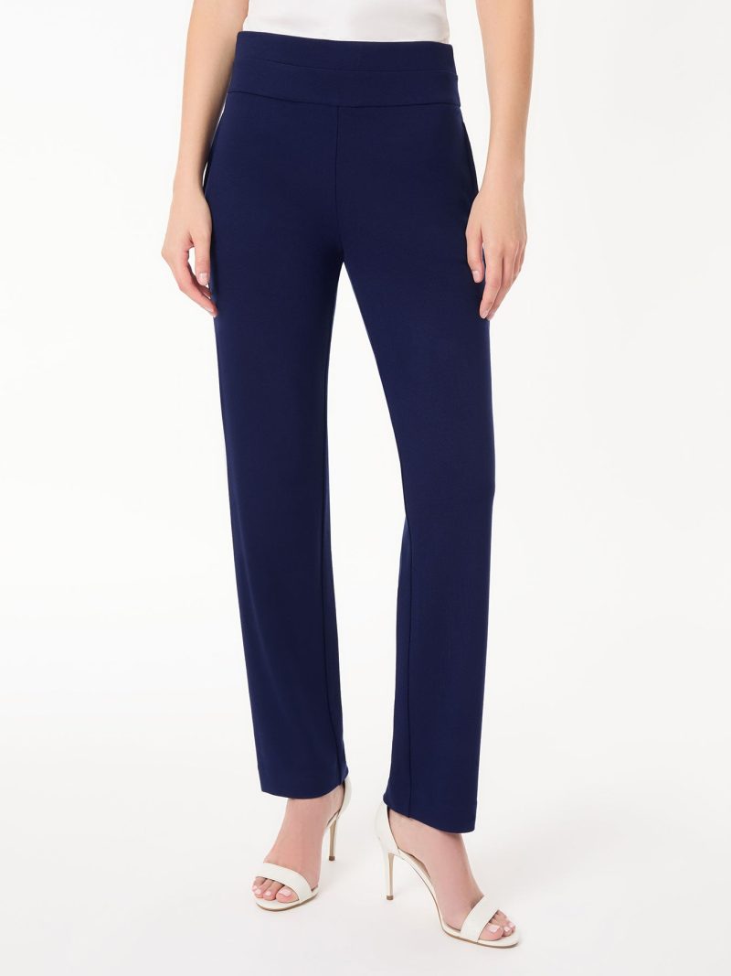 Pull-On Straight Leg Pant, Serenity Knit in the Color Pacific Navy | Jones New York