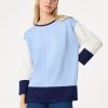 Colorblock Seam Detail Tunic, Serenity Knit in the Color Bluebell Multi | Jones New York