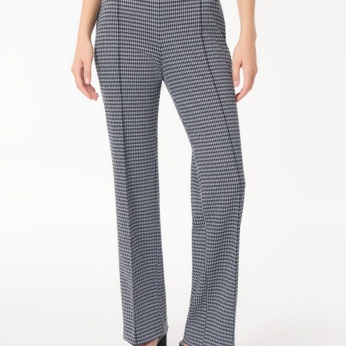 Pull-On Houndstooth Wide Leg Knit Pant in the Color Jones Black Multi | Jones New York