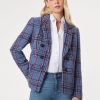 Faux Double Breasted Tweed Jacket in the Color Bluebell Multi | Jones New York