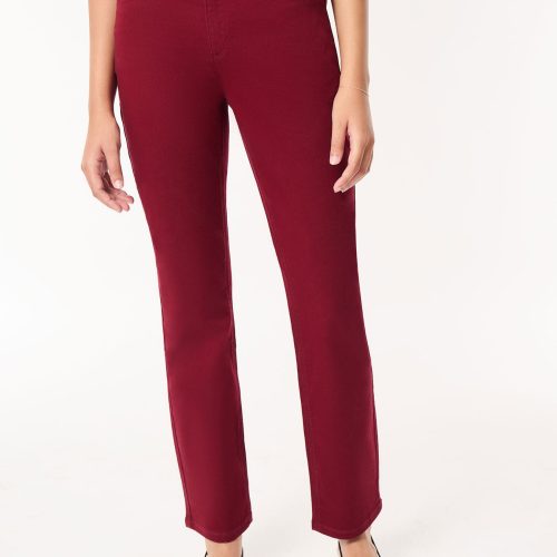 Lexington Straight Leg Jeans, Bordeaux in the Color Bordeaux | Jones New York