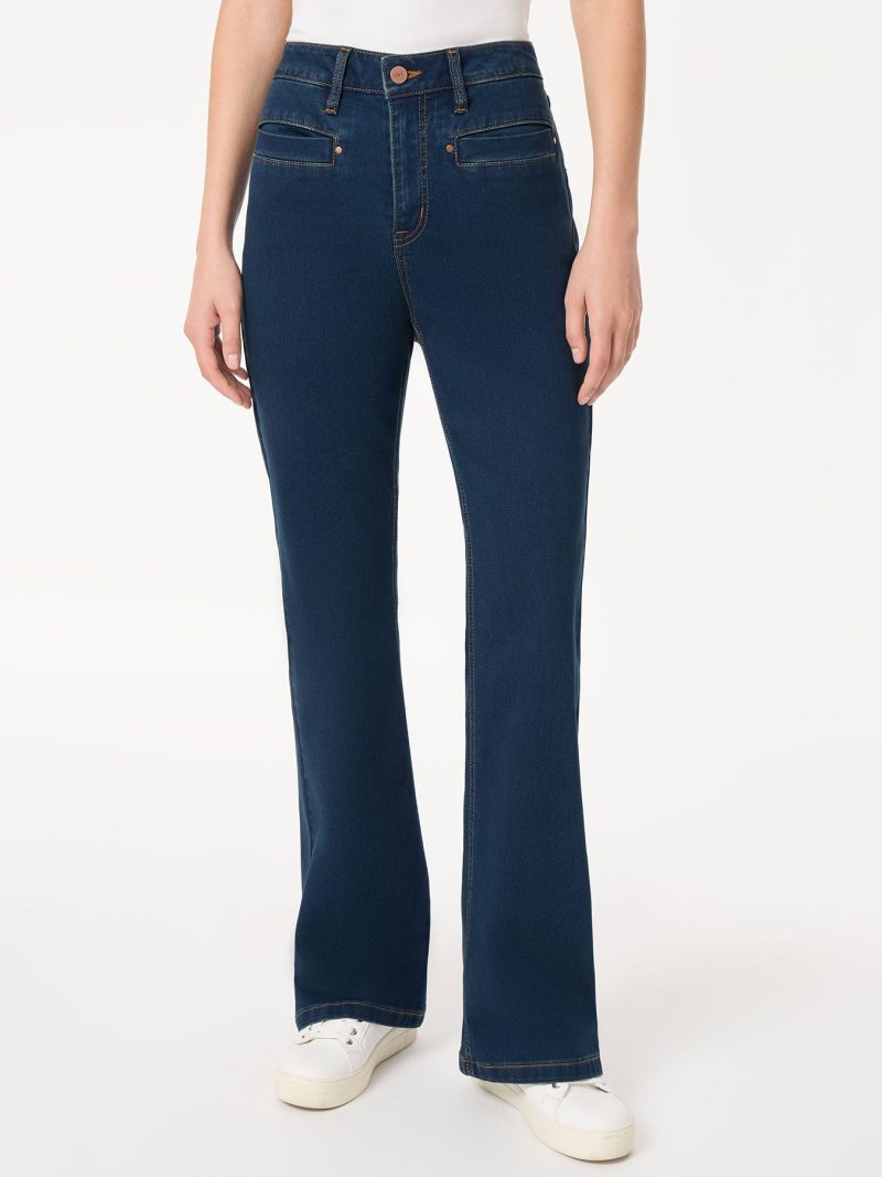 Petite Lexington Flare Jeans, West Point Wash in the Color West Point Wash | Jones New York