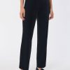 Pull-On Velour Straight Leg Pants in the Color Jones Black | Jones New York