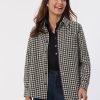 Houndstooth Button-Front Shacket in the Color Jones Black/Jones White | Jones New York