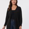 Petite Open Front Sparkle Cardigan in the Color Jones Black/Gold | Jones New York