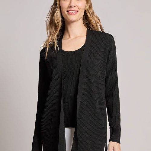 Open Front Sutton Cardigan in the Color Jones Black | Jones New York