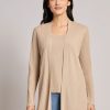 Open Front Sutton Cardigan in the Color Jones Khaki | Jones New York