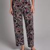 Print Pull-On Crop Wide Leg Pants, Moss Crepe in the Color Praline Multi | Jones New York