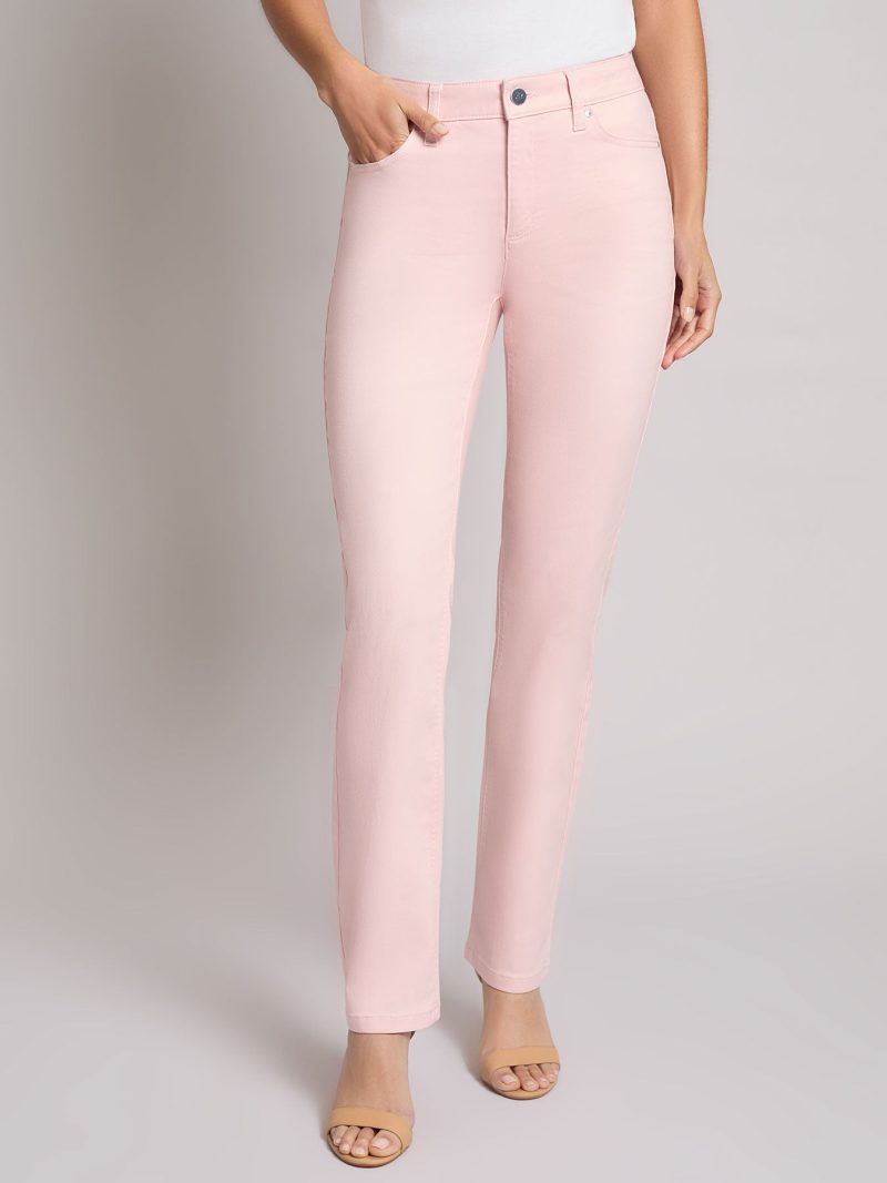 Lexington Straight Leg Jeans, Petal Pink in the Color Petal Pink | Jones New York