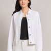 Patch Pocket Denim Jacket, Soft White in the Color Soft White | Jones New York