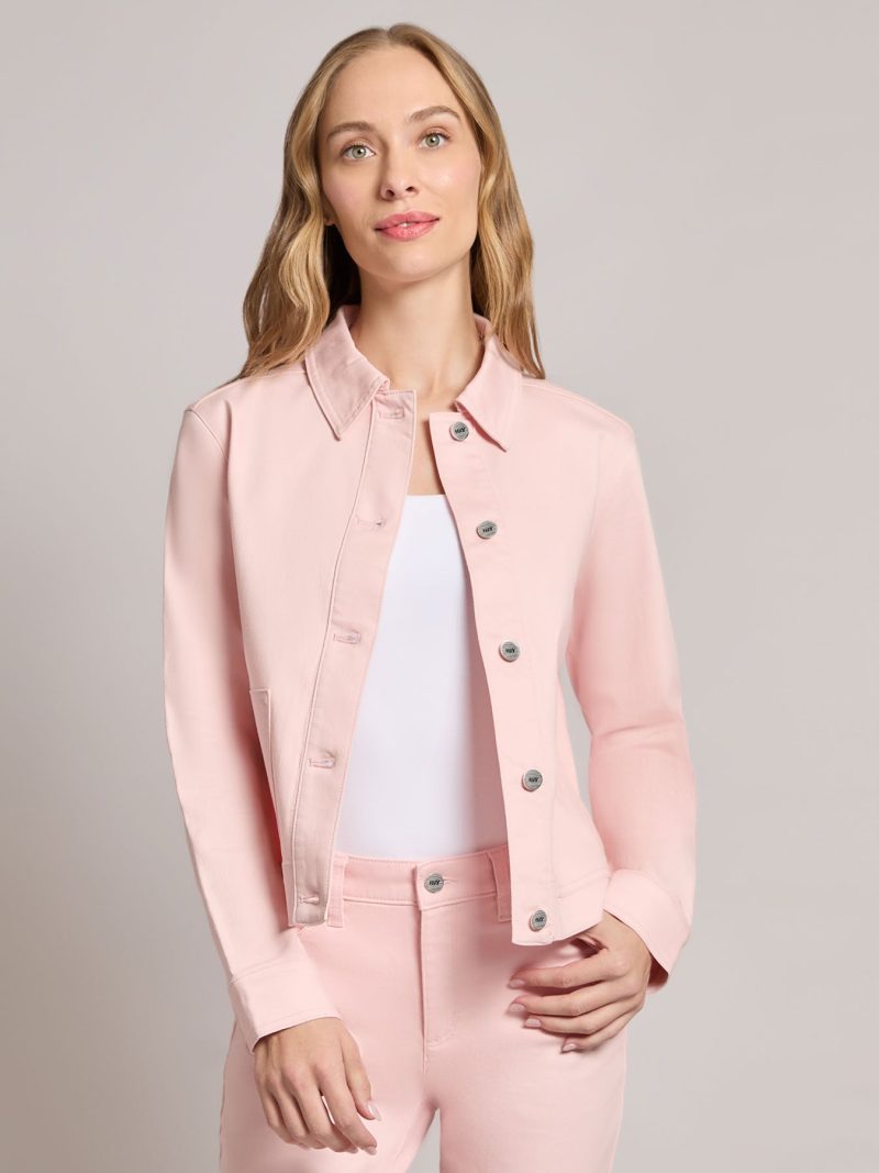 Patch Pocket Denim Jacket, Petal Pink in the Color Petal Pink | Jones New York