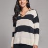 Colorblock Long Sleeve Polo Sweater in the Color Jones Black Multi | Jones New York